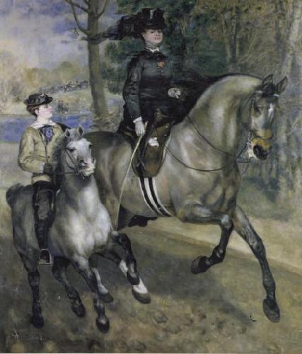 Pierre-Auguste Renoir Ride in the Bois de Boulogne (Madame Henriette Darras) oil painting picture